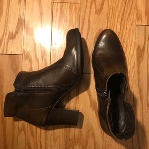 Born Leather High Heel Ankle Boots